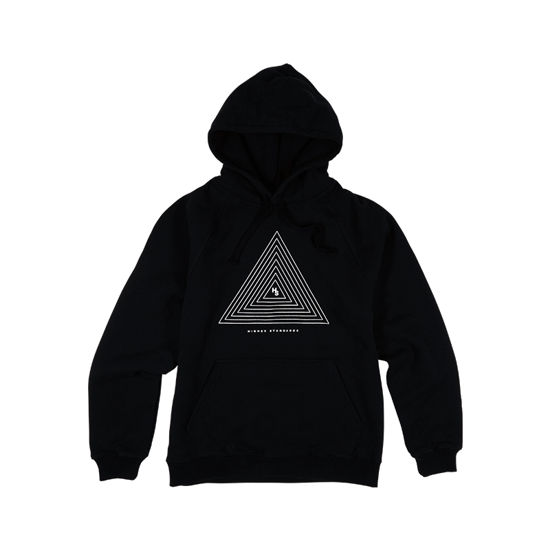 Higher Standards Hoodie - Concentric Triangle Apparel : Tops Higher Standards Black Double XL