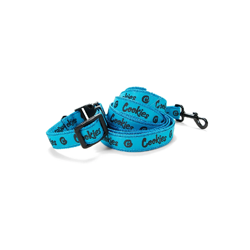 Cookies Dog Leash and Collar Original Mint Nylon Blue Accessories Cookies