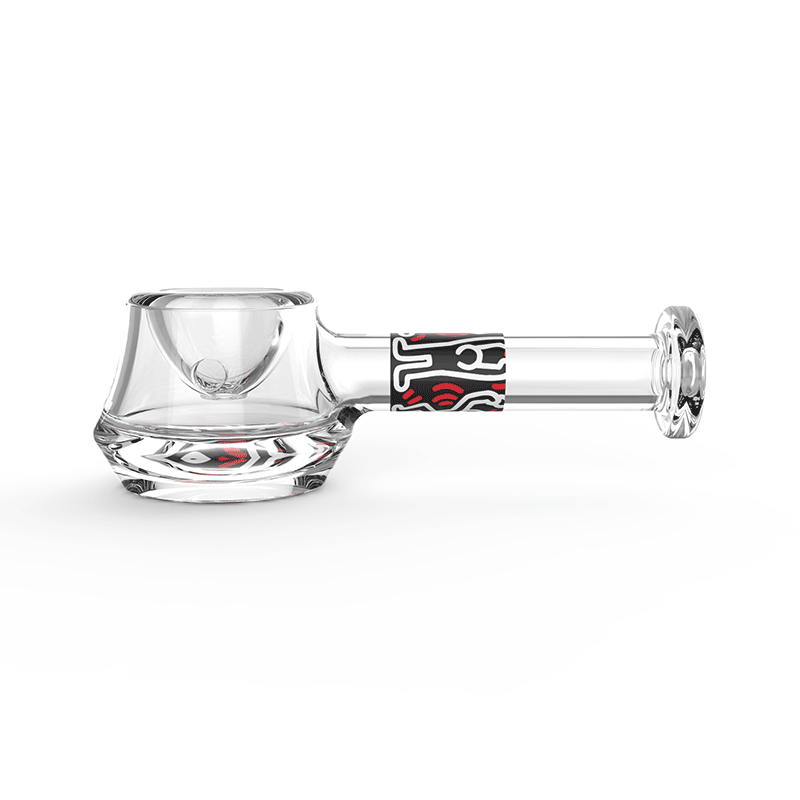 K.Haring Glass Spoon Pipe Glass : Spoon K. Haring Glass Collection blkredwht