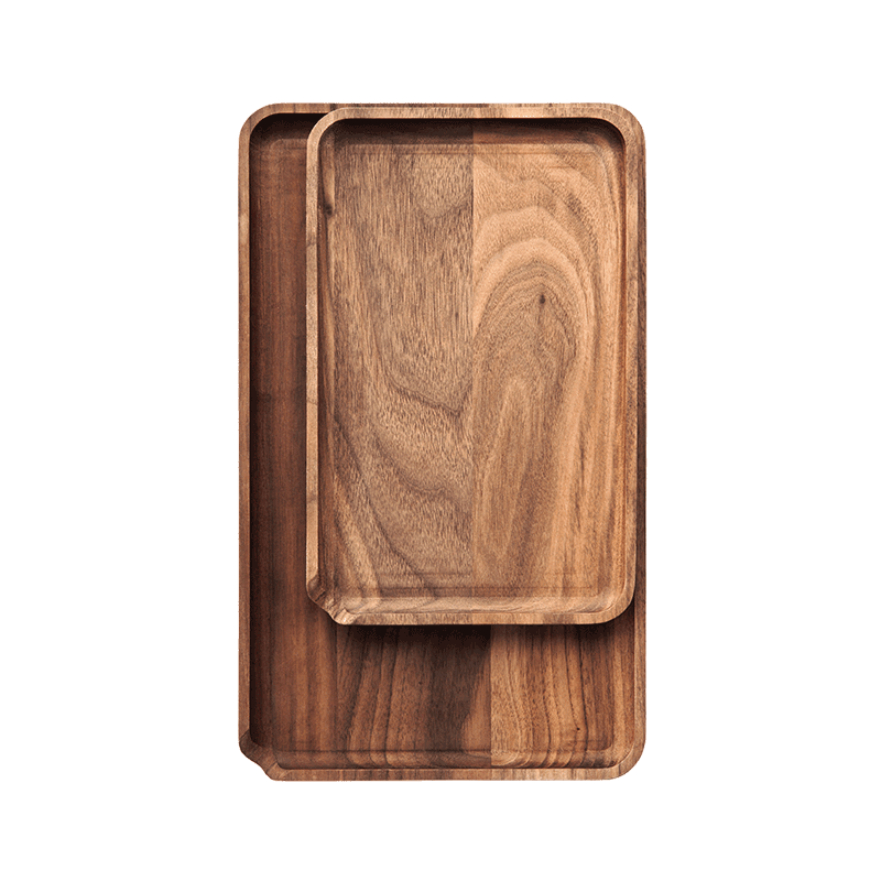 Marley Natural Black Walnut Rolling Tray