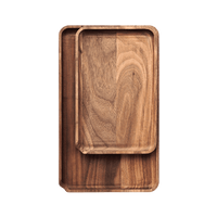 Marley Natural Black Walnut Rolling Tray
