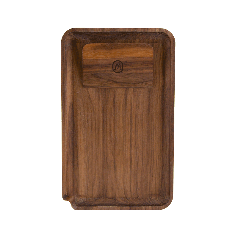Marley Natural Black Walnut Rolling Tray