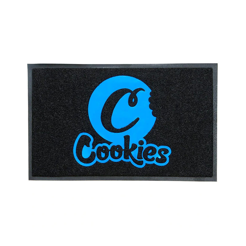 Cookies Floor Mat PVC and Vinyl Black with Blue Logo Lifestyle : Home Goods Cookies