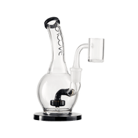 Groove 7" Round Bubbler Glass : Bubbler Groove BlkClear