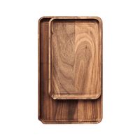 Marley Natural Black Walnut Rolling Tray