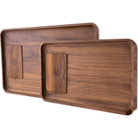 Marley Natural Black Walnut Rolling Tray