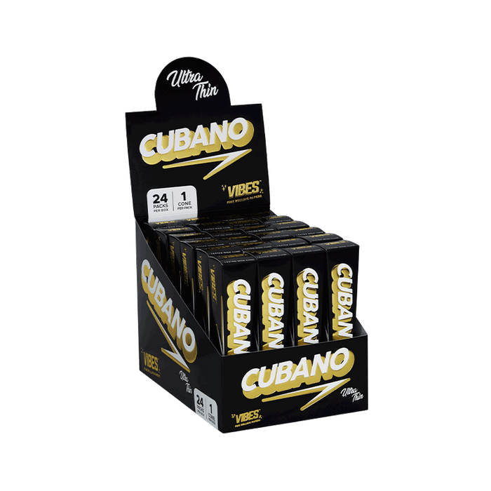 VIBES - 8 gram Cubano Cones Box of 24 Packs 1 Cone Per Pack