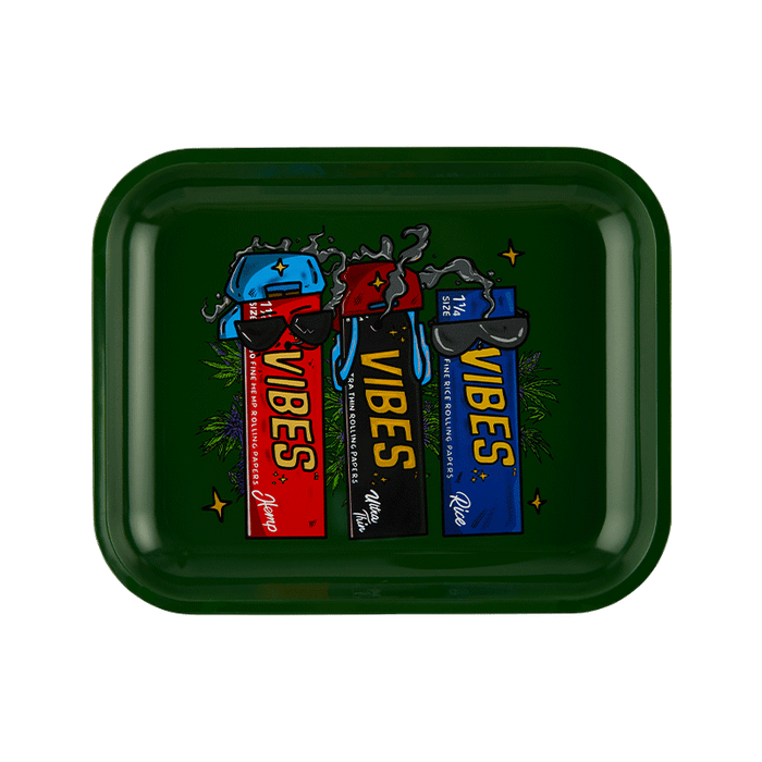 Vibes Aluminum 3s a Crowd Trays Accessories : Rolling Trays Vibes Rolling Papers large 3sacrowd