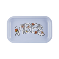VIBES  Daisy Aluminum tray Accessories : Rolling Trays Vibes Rolling Papers medium daisy