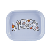 VIBES  Daisy Aluminum tray Accessories : Rolling Trays Vibes Rolling Papers small daisy
