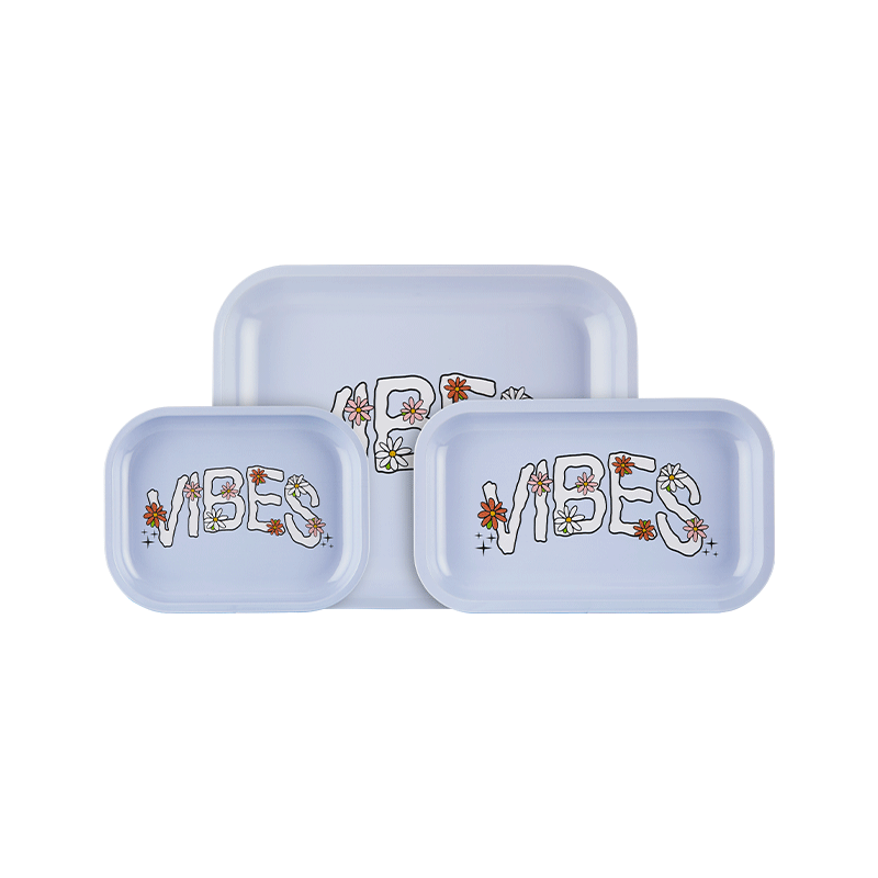 VIBES  Daisy Aluminum tray Accessories : Rolling Trays Vibes Rolling Papers