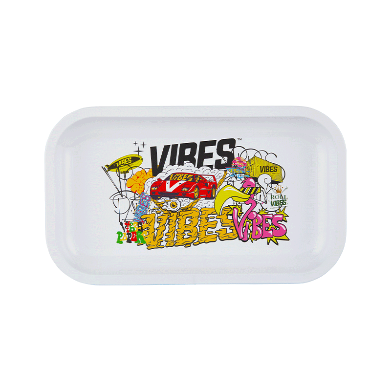 VIBES Collage Aluminum tray