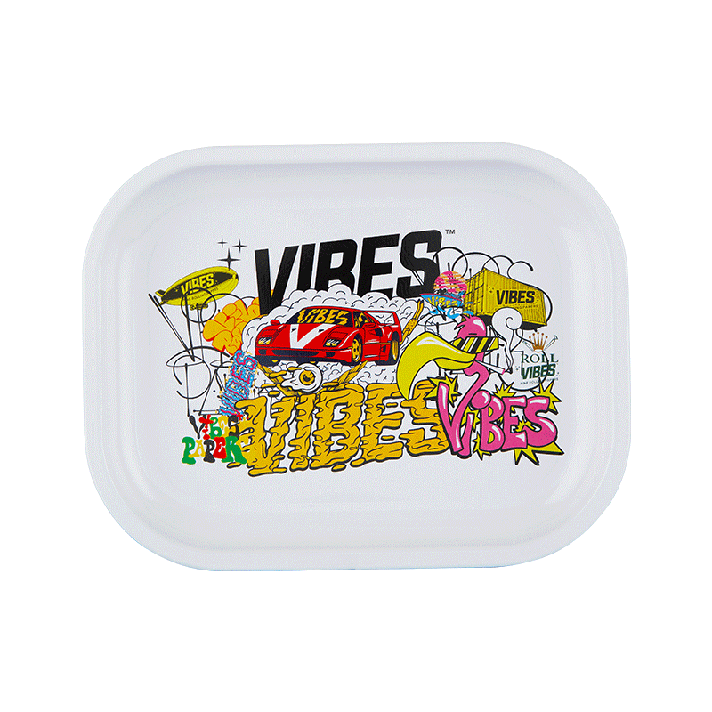 VIBES Collage Aluminum tray