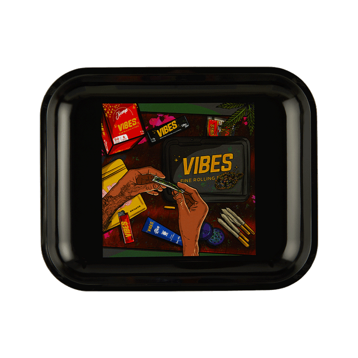 Vibes Aluminum Now We Roll Trays Accessories : Rolling Trays Vibes Rolling Papers large nowweroll