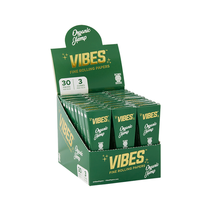 VIBES - King Size Cones - Box of 8 Coffins Each Coffin Contains 20 Cones