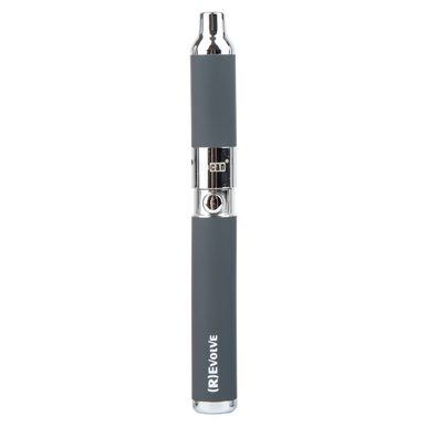 yocan revolve vaporizer with a transparent background and the device is grey in color