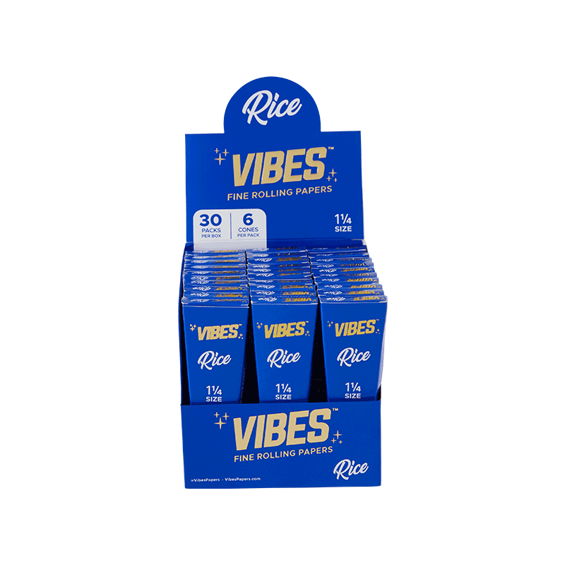 VIBES - 1.25" Cones - Box of 30 Coffins Each Coffin Contains 6 Cones