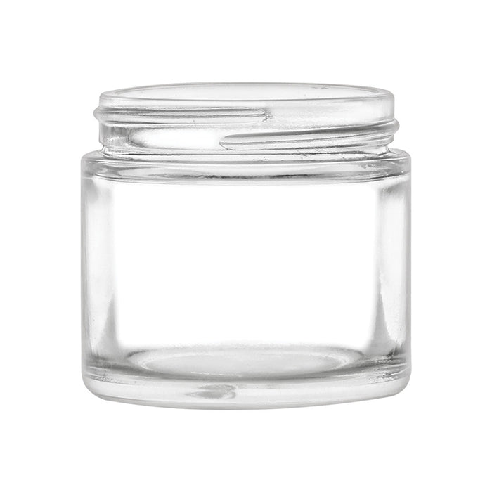 Flush V2 Jar Glass Base : 3oz Round (48/400) : Clear : 120ct