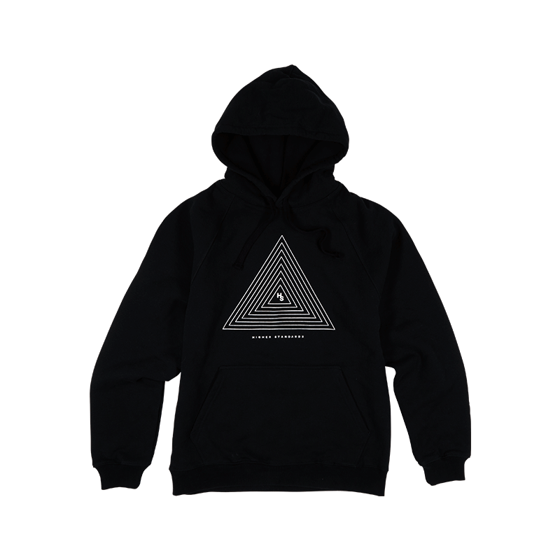 Higher Standards Hoodie - Concentric Triangle Apparel : Tops Higher Standards Black Double XL 