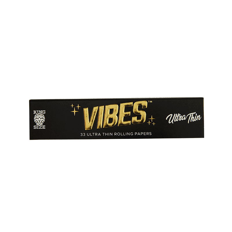 Vibes Rolling Papers - King Size Slim Papers, Cones, and Wraps : Papers Vibes Rolling Papers Ultra Thin (Black) 33pk paperkss