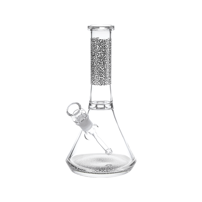 K.Haring Water Pipe Glass : Water Pipe K. Haring Glass Collection blkwht  