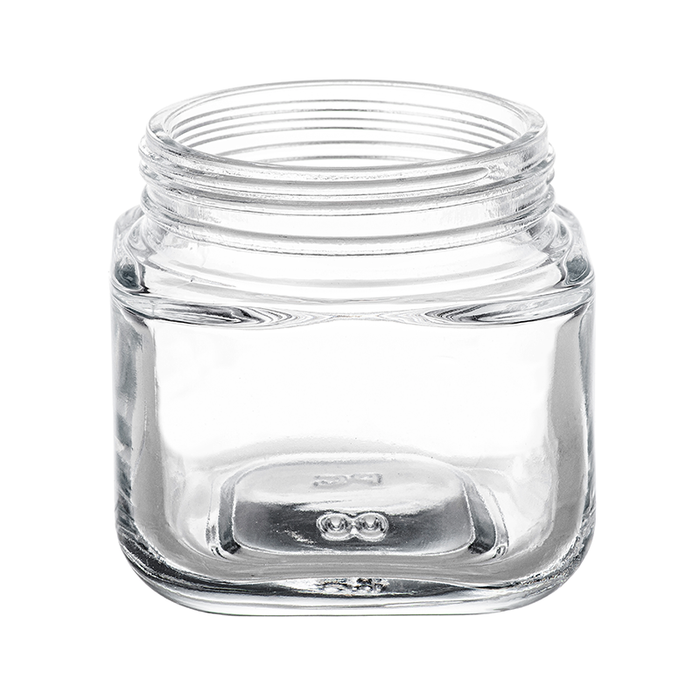 30 Dram Clear Square Glass Jar Pollen Gear 72ct