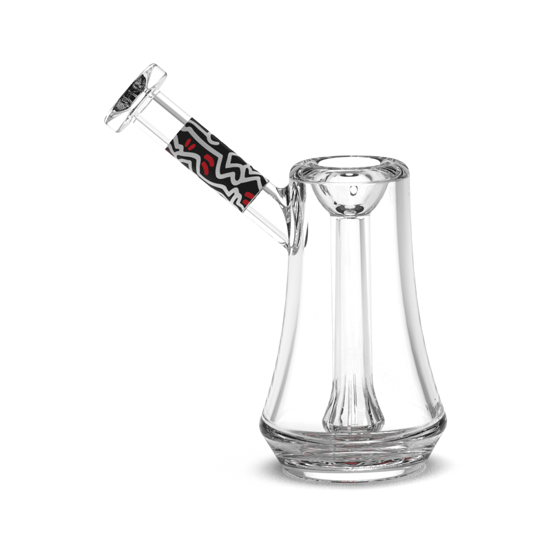 K.Haring Bubbler Glass : Bubbler K. Haring Glass Collection blkredwht  