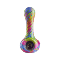 Eyce ORAFLEX Floral Spoon Pipe Silicone : Spoon Eyce ccgrnblu  