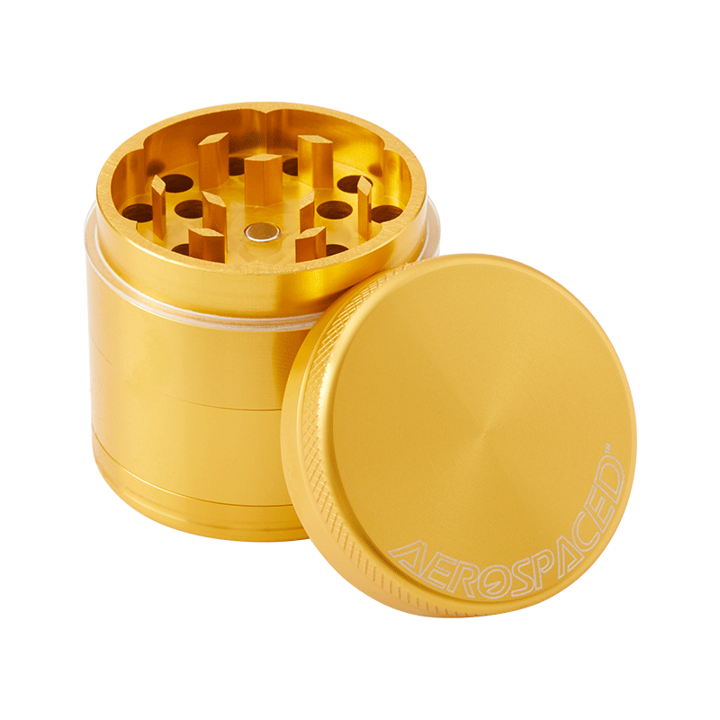 Aerospaced by Higher Standards 4 Piece Grinder 2.5 Grinders : Aluminum Higher Standards Gold  