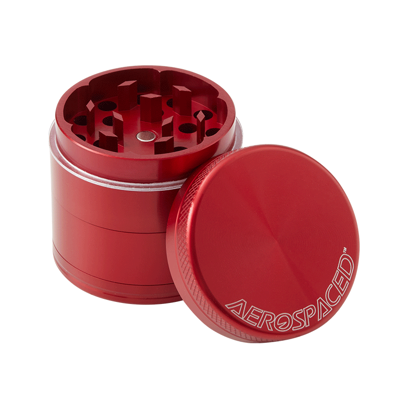 Aerospaced by Higher Standards 4 Piece Grinder 2.5 Grinders : Aluminum Higher Standards Red  