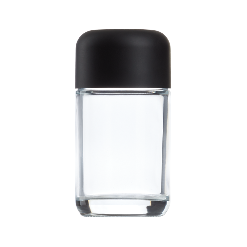 Black Matte Round Cap for Glass Jar with 3-Layer Liner