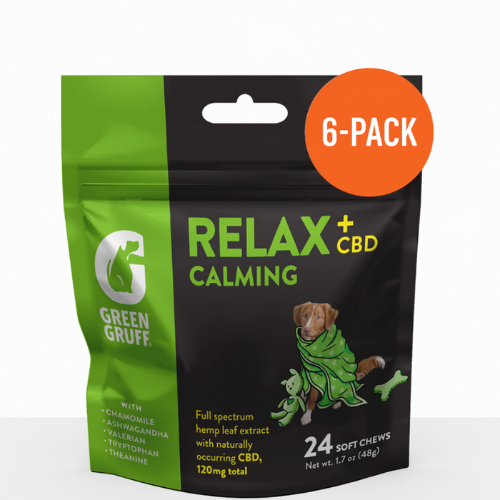 Green Gruff CBD Relax Calming - 24 Soft Chews (6-Pack)