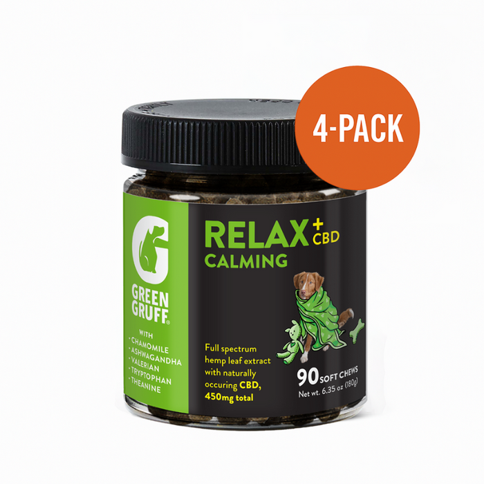 Green Gruff CBD Relax Calming - 90 soft chews (4-Pack)