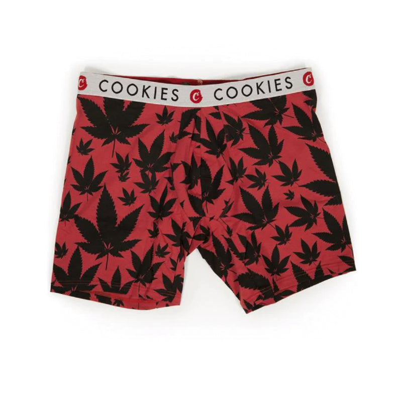 Cookies Boxer Briefs Leaf Print Red