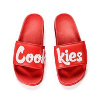 Cookies Slides Original Mint Faux Leather Logo Red