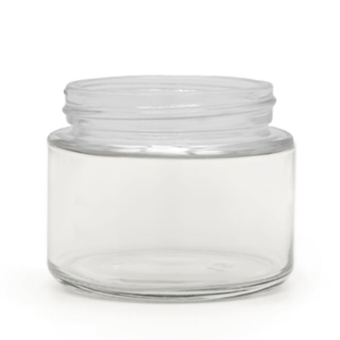 Flush V2 Jar Glass Base : 2oz Round (48/400) : Clear : 120ct