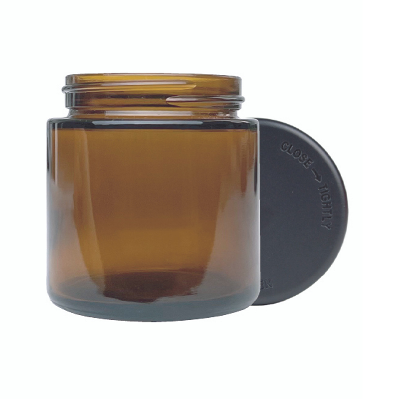 Flush V2 Jar Glass Base : 3oz Round (48/400) : Amber : 120ct