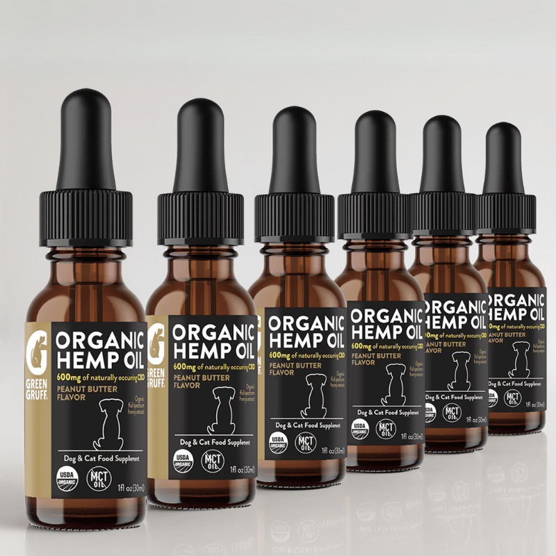 Green Gruff Organic CBD Tincture – Peanut Butter Flavor – 6‑Pack