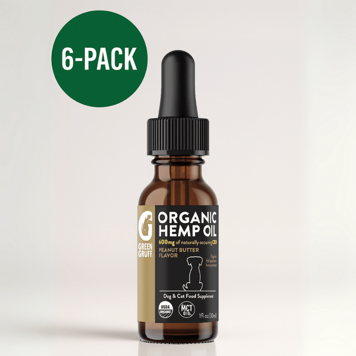 Green Gruff Organic CBD Tincture – Peanut Butter Flavor – 6‑Pack