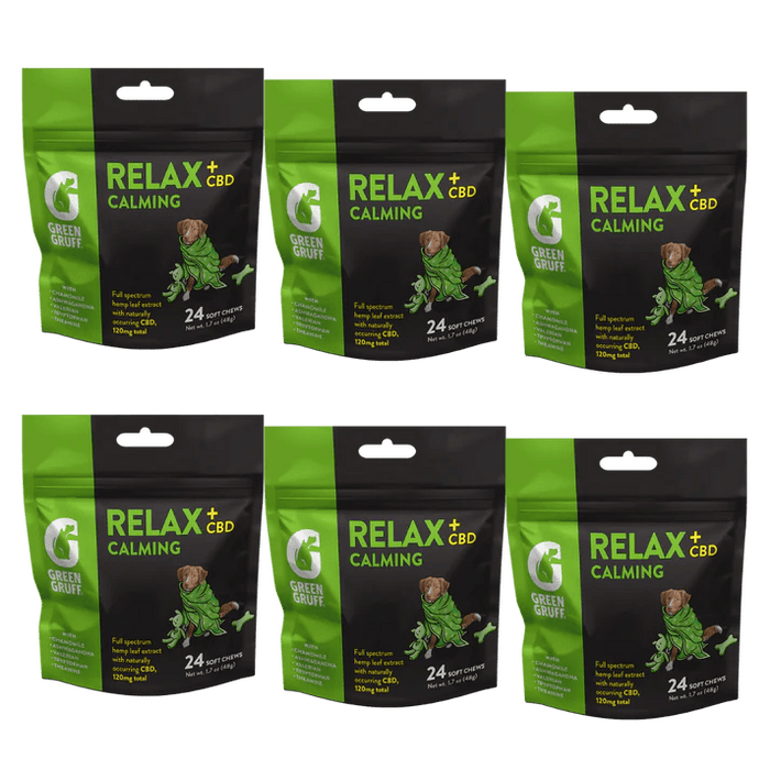Green Gruff CBD Relax Calming - 24 Soft Chews (6-Pack)