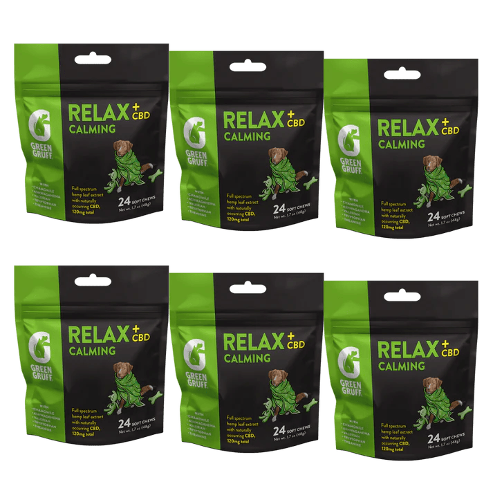 Green Gruff CBD Relax Calming - 24 Soft Chews (6-Pack)