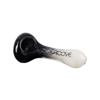 Groove Fritted Hand Pipe Glass : Spoon Groove   