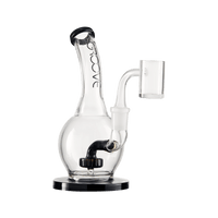 Groove 7" Round Bubbler Glass : Bubbler Groove BlkClear  