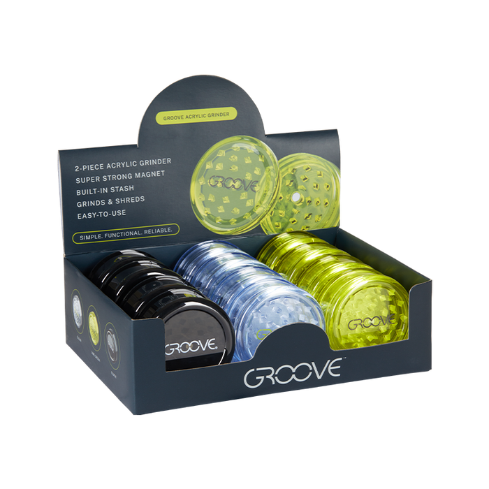 Groove Plastic Acrylic Grinder 240 Pack