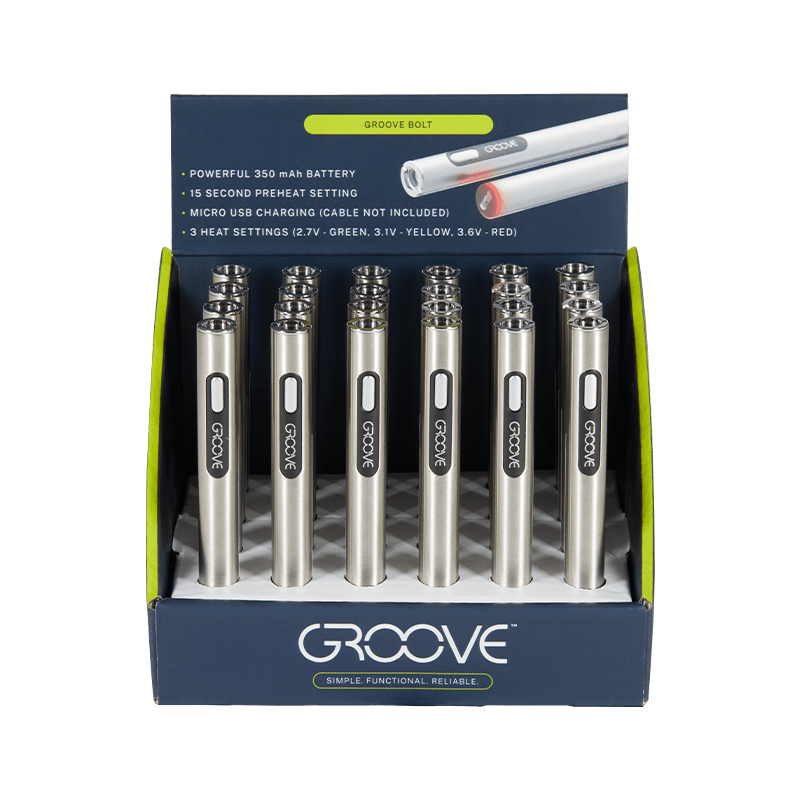 Groove 510 Push Button Battery 24ct POP