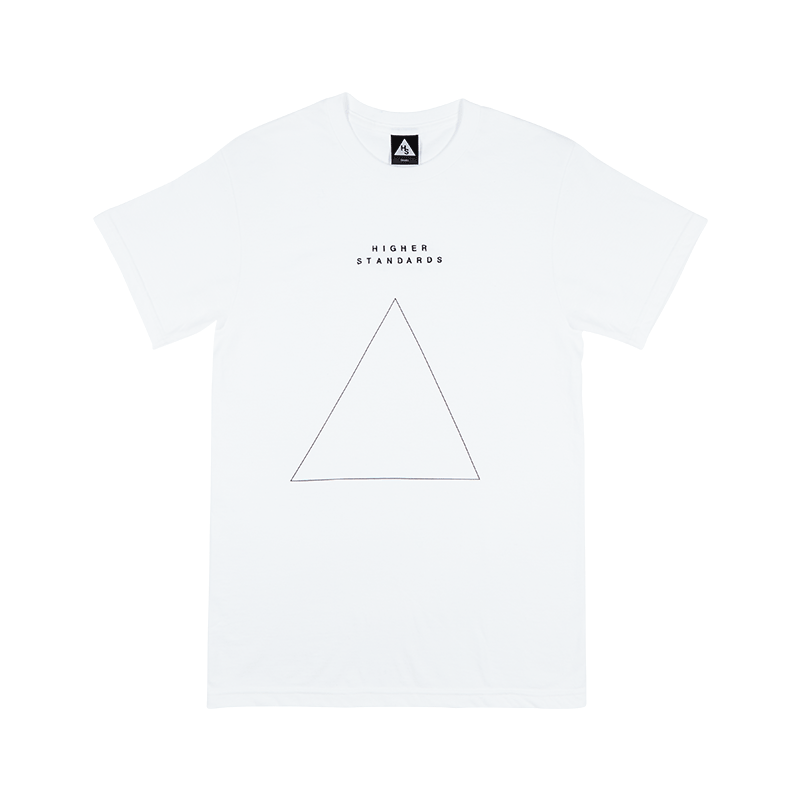 Higher Standards T-Shirt - Embroidered Triangle