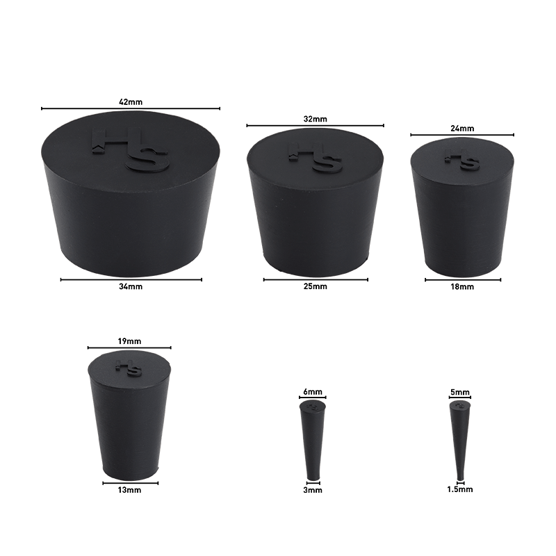 Higher Standards Tube Top Silicone Stoppers Pack of 6 Black