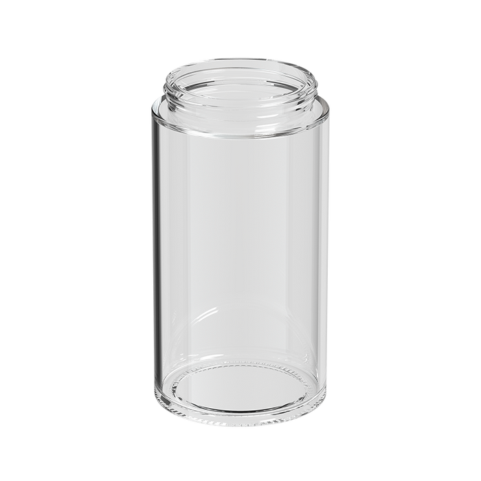 Flush V2 Jar Glass Base : 1oz Round (48/400) : Clear : 216ct