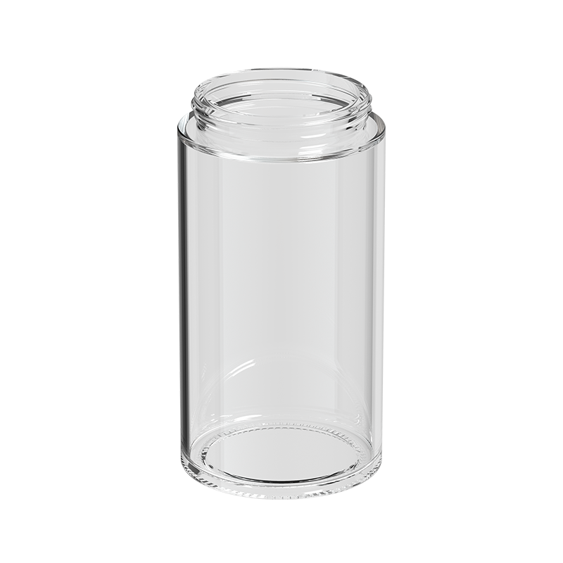 Flush V2 Jar Glass Base : 1oz Round (48/400) : Clear : 216ct