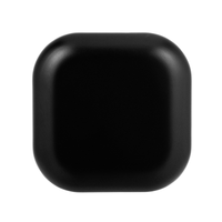 Round Square Black Matte Cap for 30 Dram Square Glass Jar